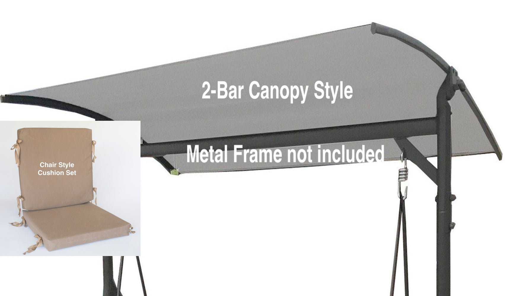 Courtyard Creations® 3Person 8014630 RUS415M Patio Swing Products