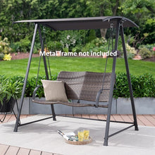 Cassel Wicker Two-Seat Canopy Patio Swing | Swing Cushions USA