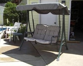 Two seater clearance swing cover